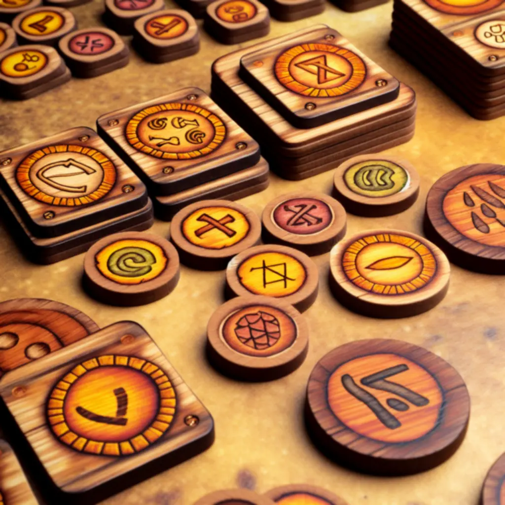 Detailed shots of new resource tokens and pieces